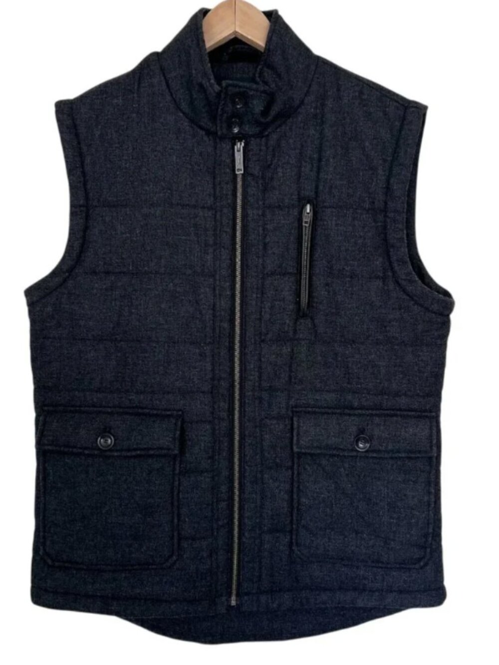 Rodd & Gunn Italian Alpaca Wool Blend Quilted Thinsulate Domain Vest Gray